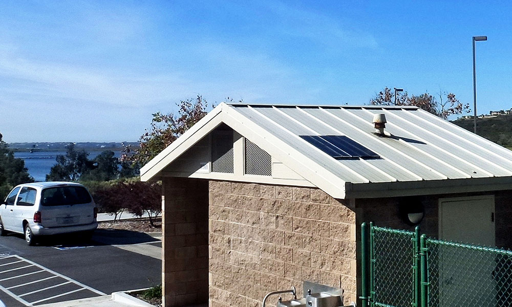 Mini Solar Module on Metal Roof